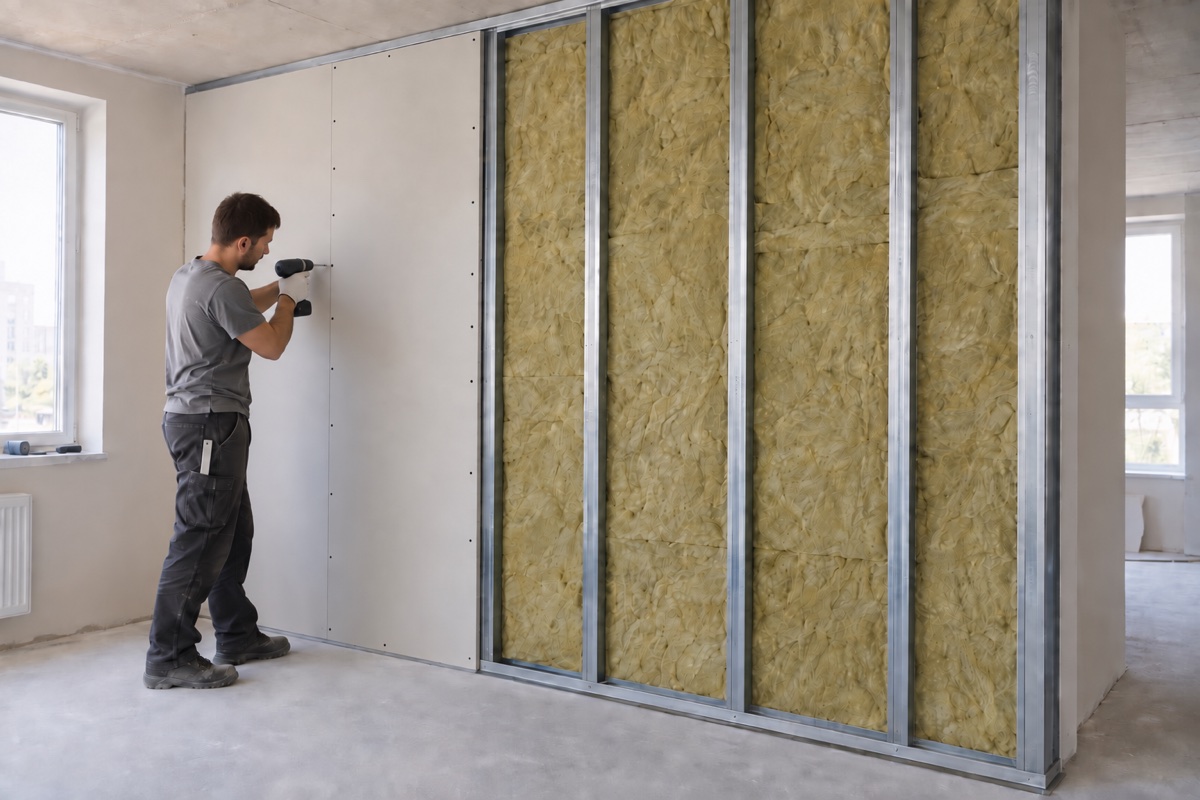 Перегородки з гіпсокартону як отримати тишу а не порожній звук